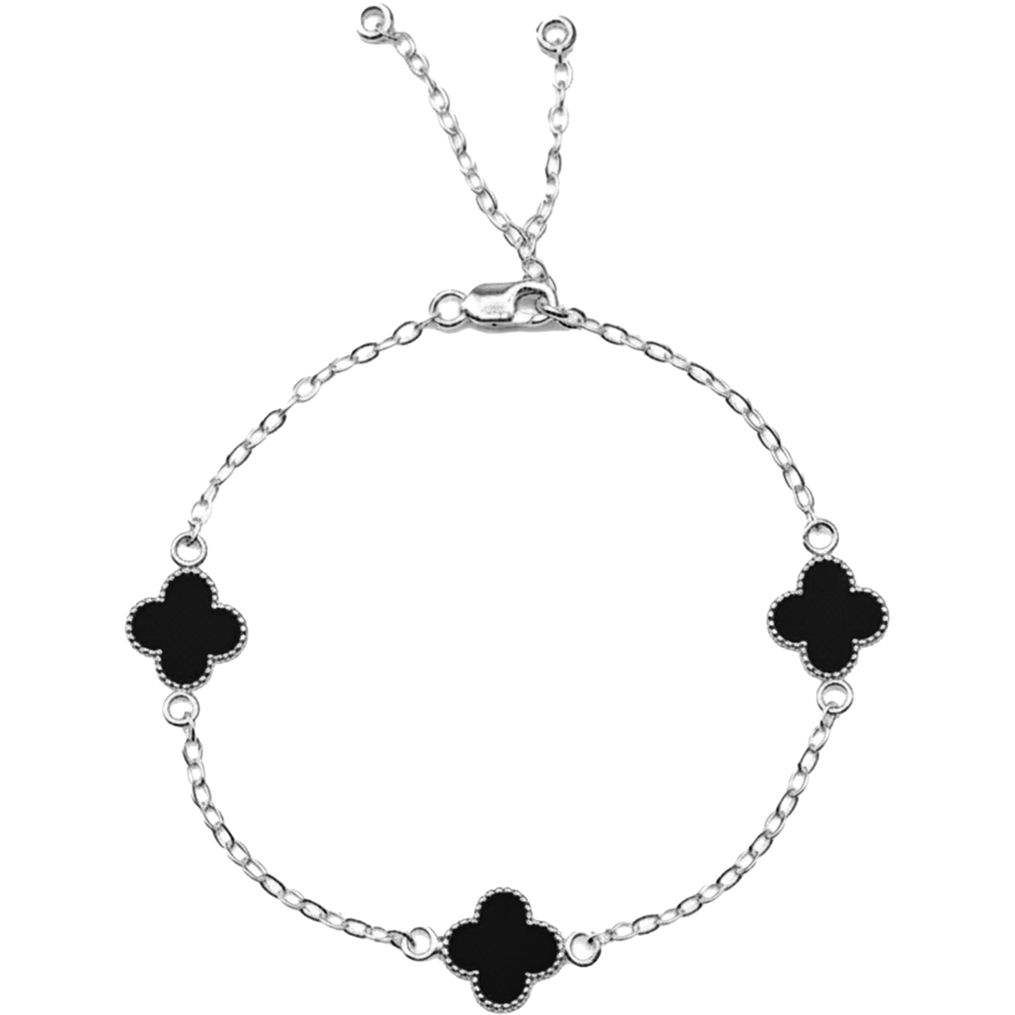 Pulsera Economica Flor Inspirada Van C Esmaltada Plata .925