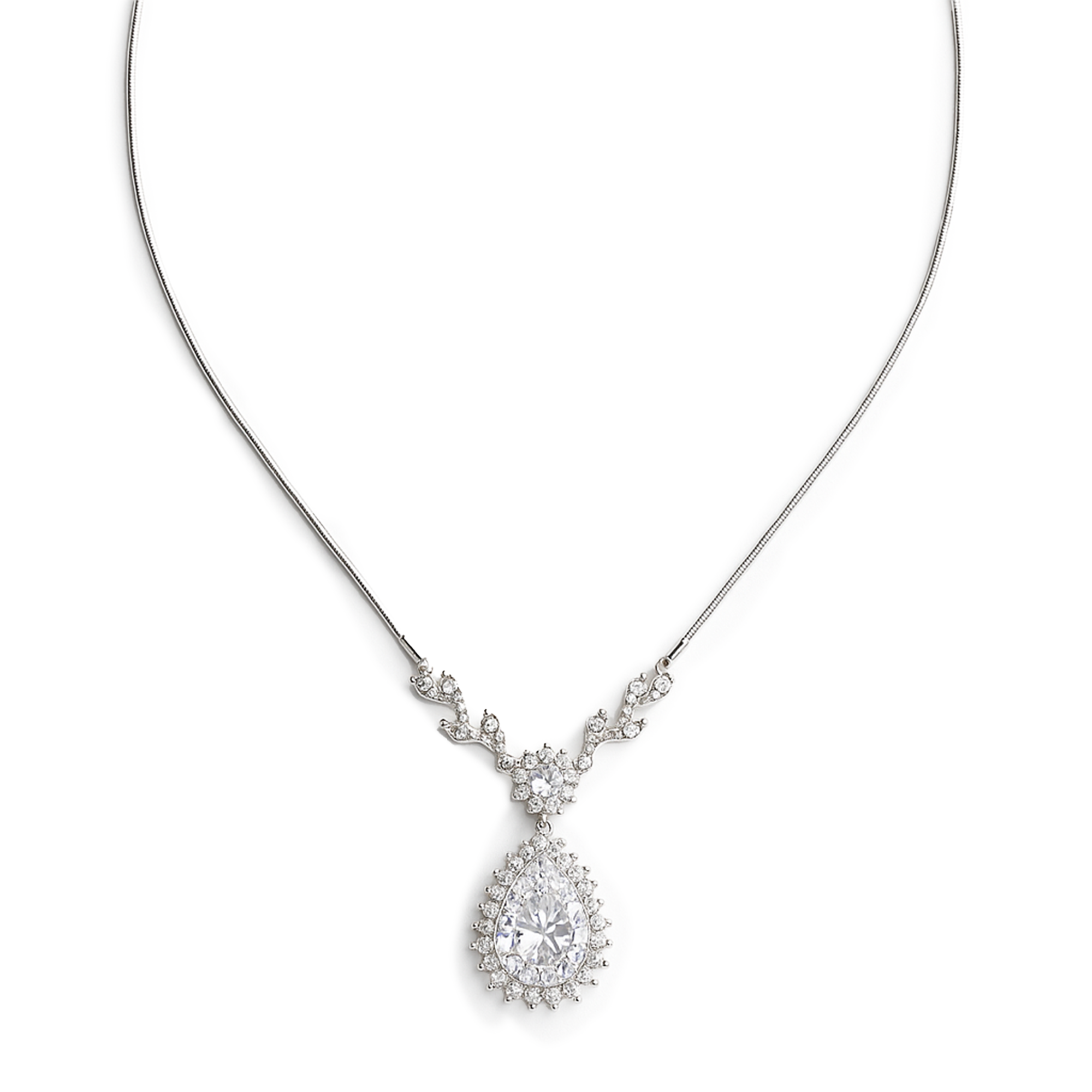 COLLAR CIRCONIA PLATA .925