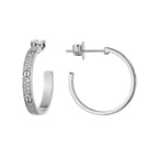 Arracada Inspirada Cartier 1:1 Amor con Circonias, Plata .925 con Baño de Rodio