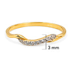 Anillo Entrelazado con Circonias Oro 10K
