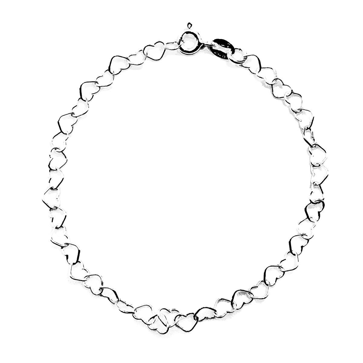 Pulsera corazones Plata .925