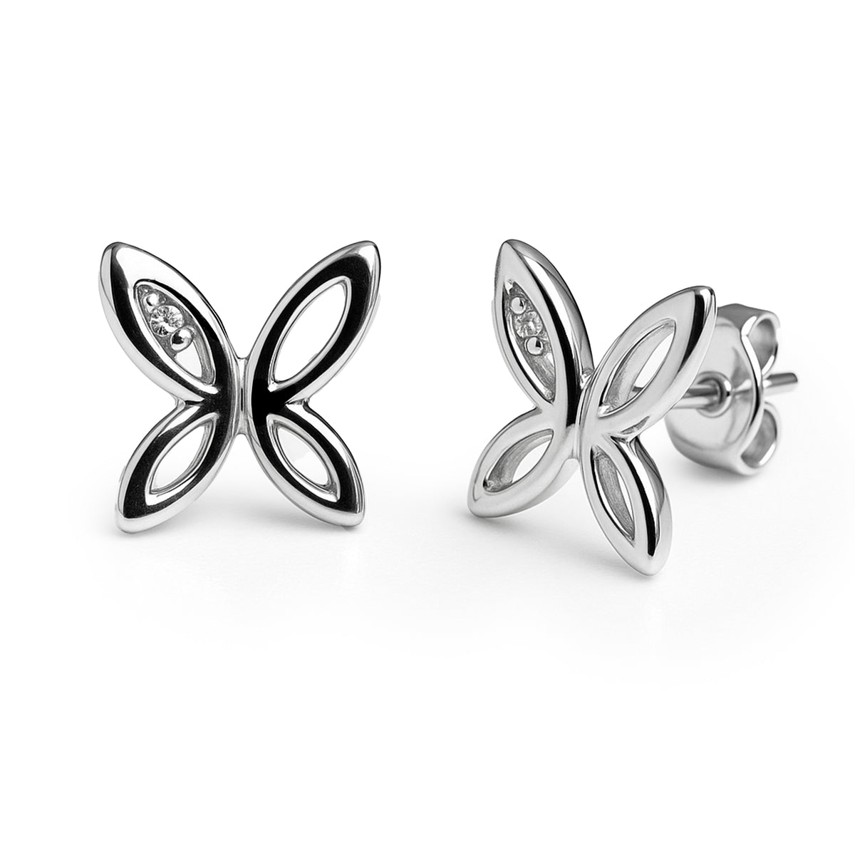 Broquel mariposa Plata .925