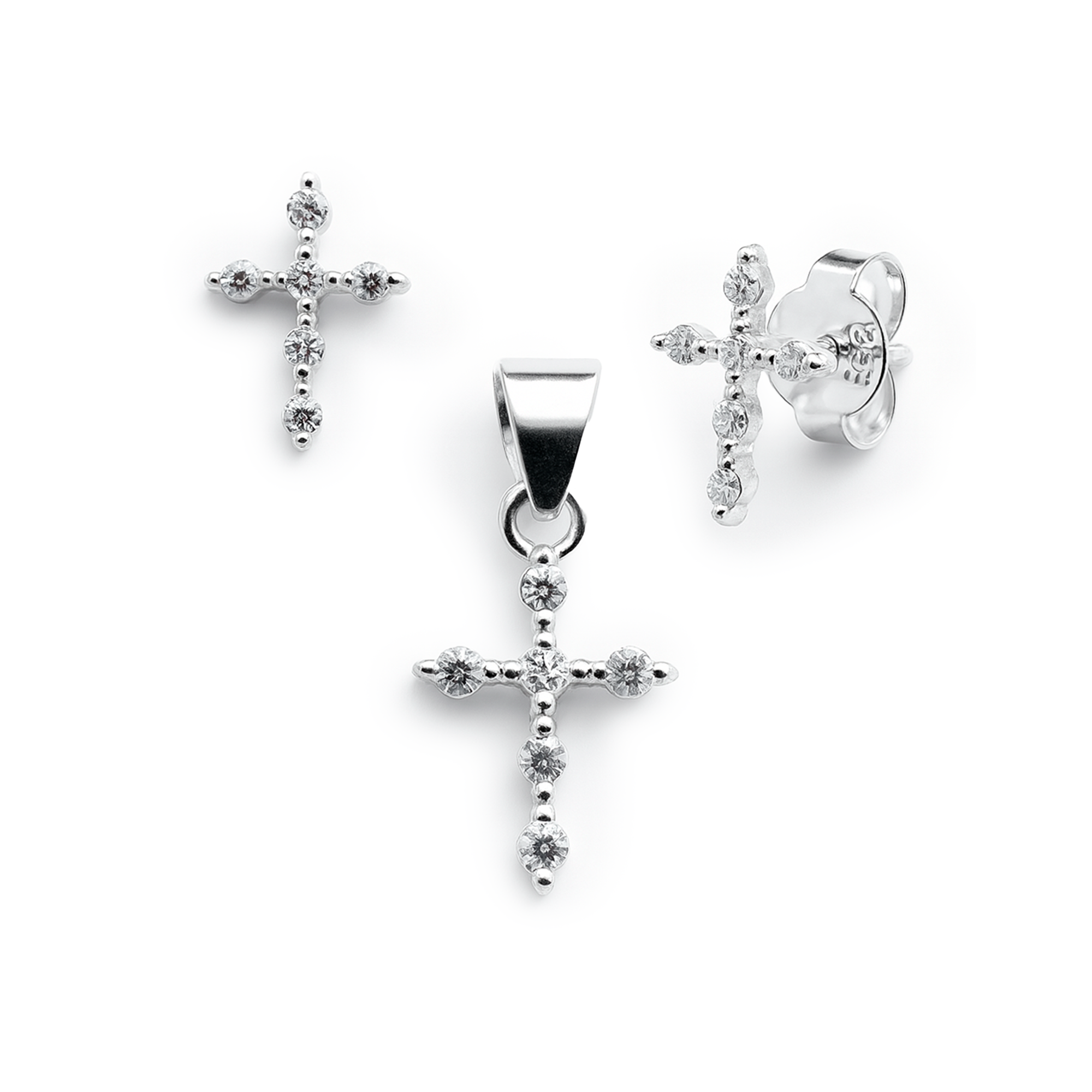 Set cruz Plata .925