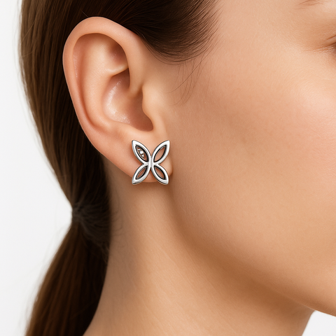 Broquel mariposa Plata .925