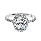 Anillo Pan 1:1 Circonia Ovalada Grande con Micro Circonias, Plata .925