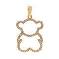 Dije Oso 2.5 cm con Micro Circonias Oro 14K