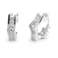 Huggies Estrella Canalito de Circonias Plata .925