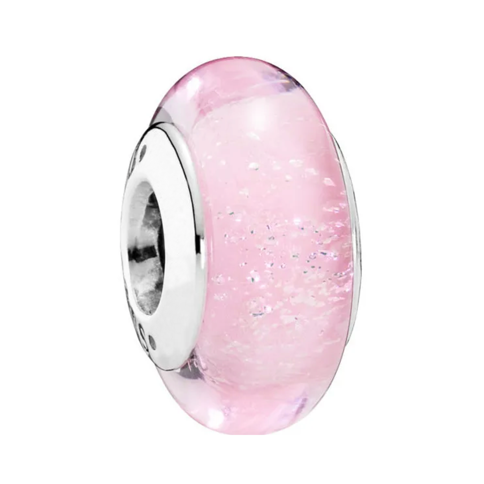 Charm Inspirado Pan 1:1 de Cristal Murano Princesa Rapunzel Plata .925