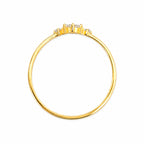 Anillo Tres Circonias Disminución Oro 10K