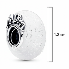 Charm Inspirado Pan 1:1 de Cristal Murano Love Mom Plata .925