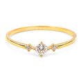 Anillo Tres Circonias Disminución Oro 10K