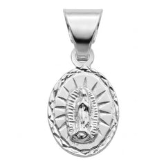 Dije Medalla de la Virgen de 2cm Plata .925