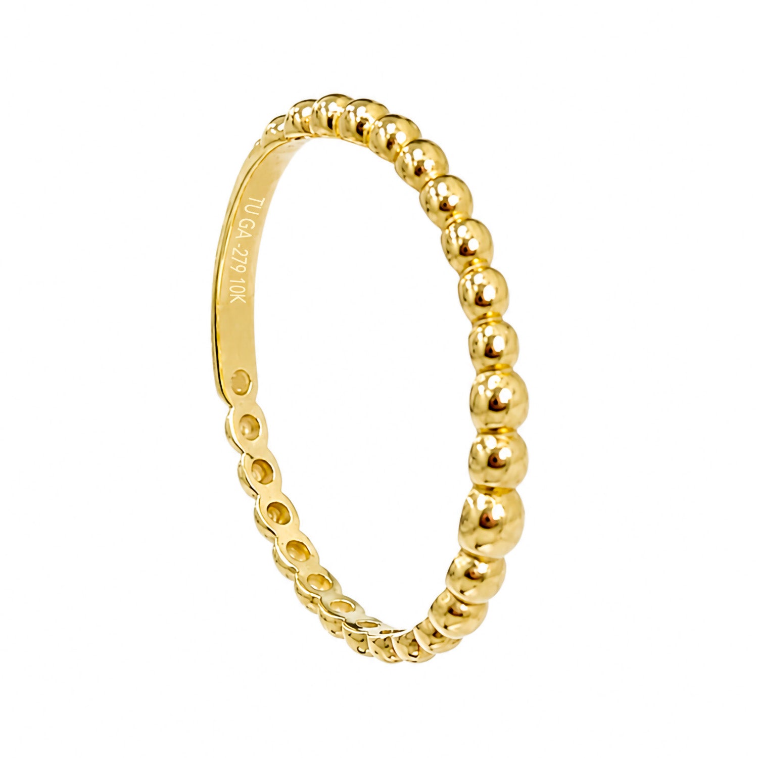 Anillo Medias Bolitas Oro 10K