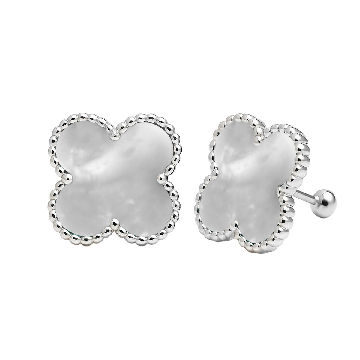 Broquel Flor Economico Esmaltado Inspirado Van C Chico Plata .925