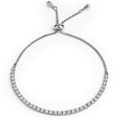 Pulsera Ajustable con Micro Circonias Plata .925 con Rodio