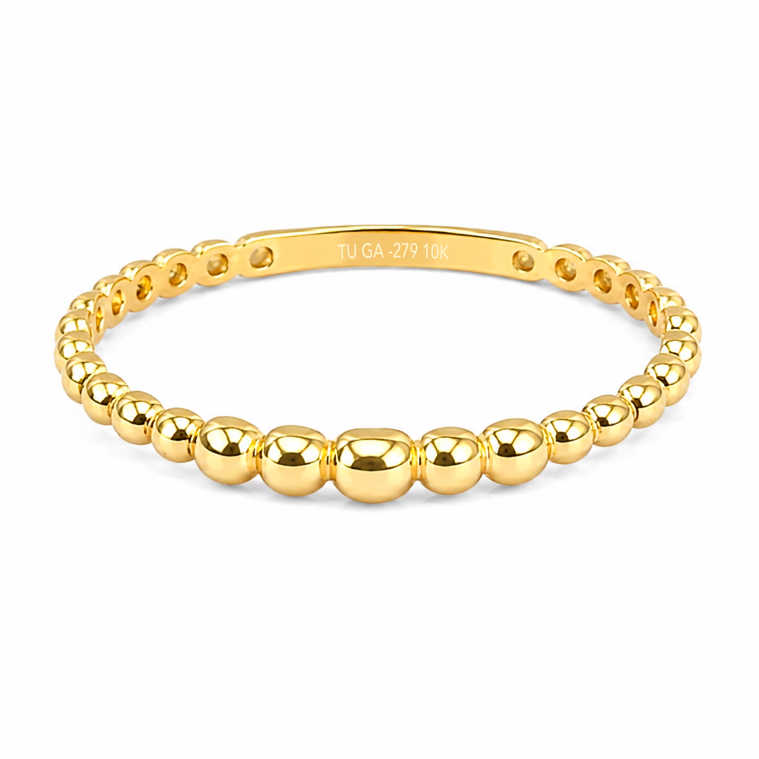Anillo Medias Bolitas Oro 10K