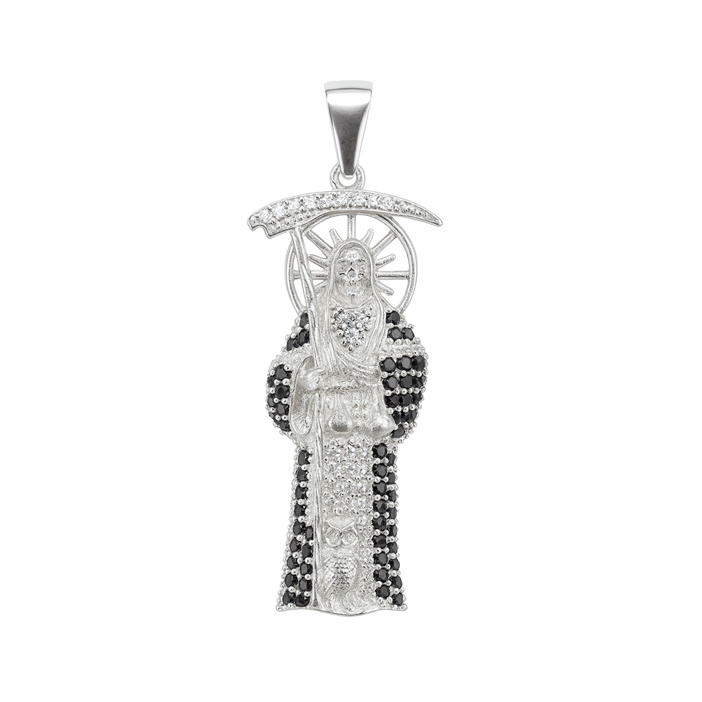 DIJE SANTA MUERTE PLATA.925