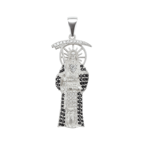 DIJE SANTA MUERTE PLATA.925