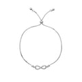 Pulsera Ajustable Infinito con Micro CIrconias Plata .925 con Baño de Rodio