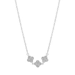 Collar Inspirado Van C con Micro Circonias Plata .925 con Rodio