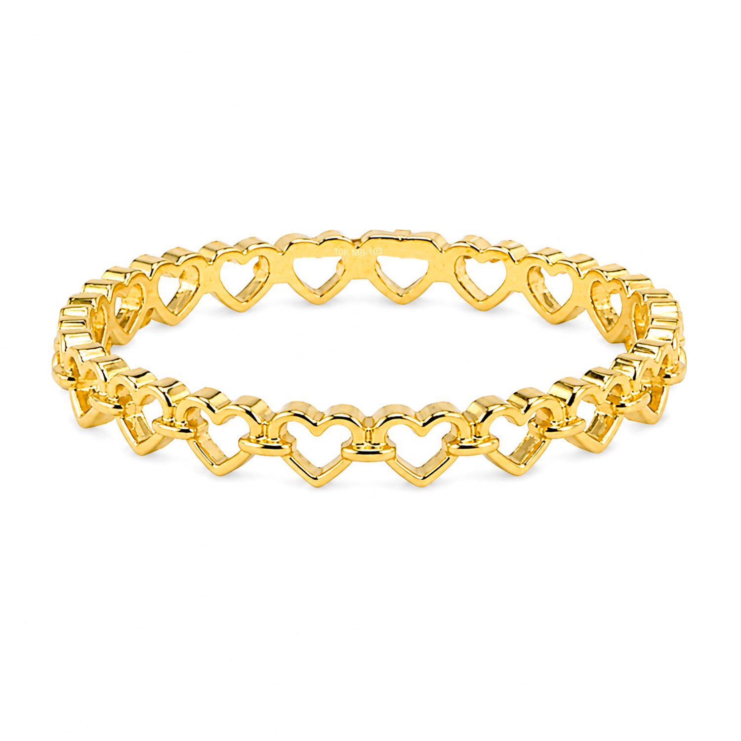 Anillo Silueta de Corazones Oro 10K