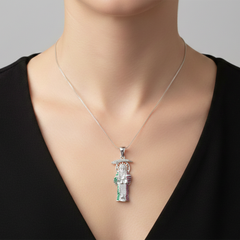 Dije Santa Muerte con Circonias de 5.7 Plata .925