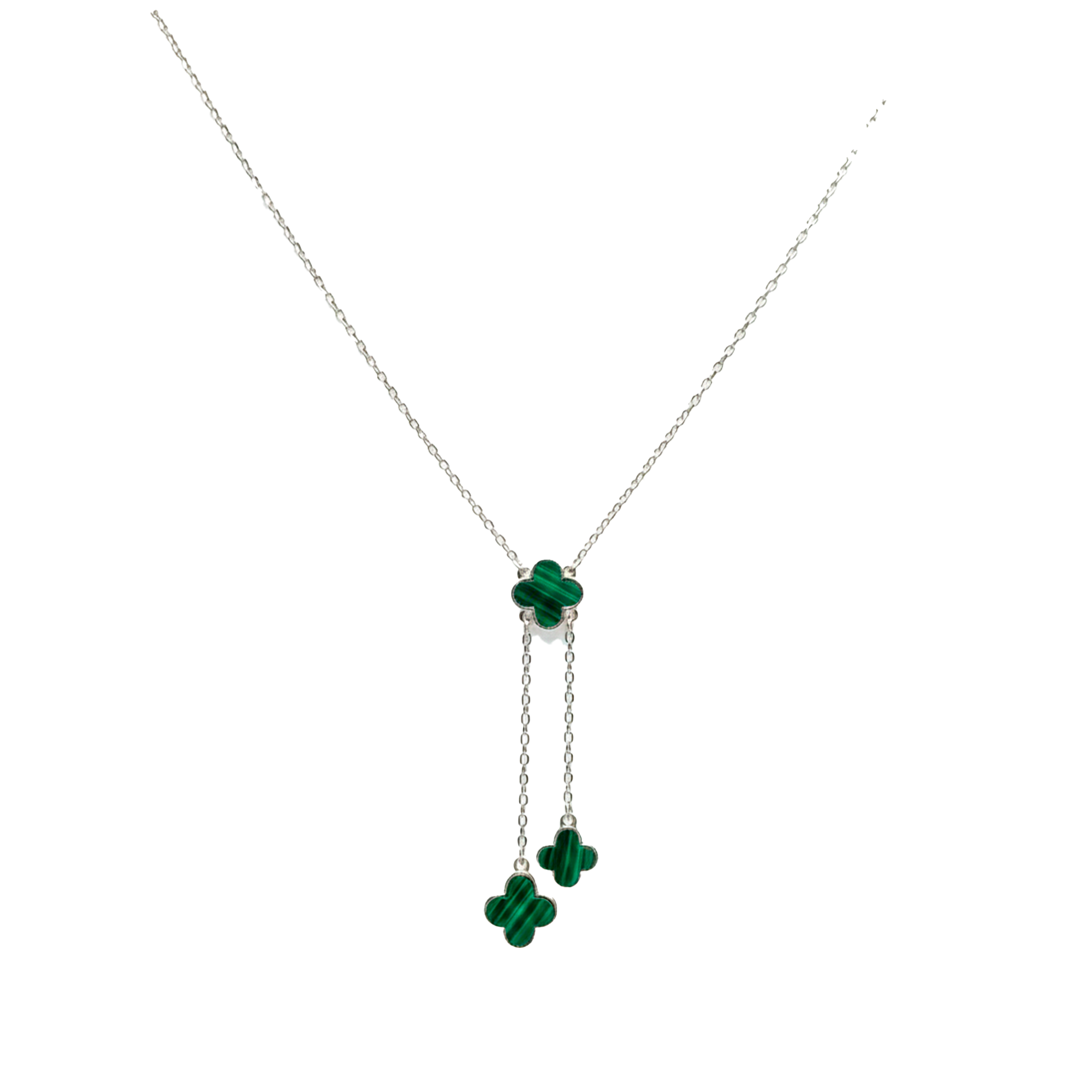 Collar Flor Inspirado Van C Corbatero Plata .925 con Rodio