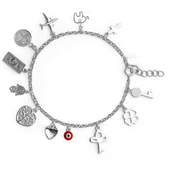Pulsera Dijes de los 12 Deseos Plata .925