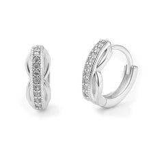 Huggies Eslabon con Linea de Micro Circonias Plata .925