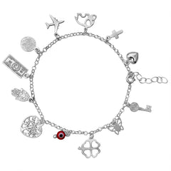 Pulsera Dijes de los 12 Deseos Plata .925