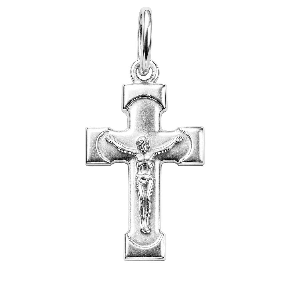 Dije con Cristo de 3cm Plata .925