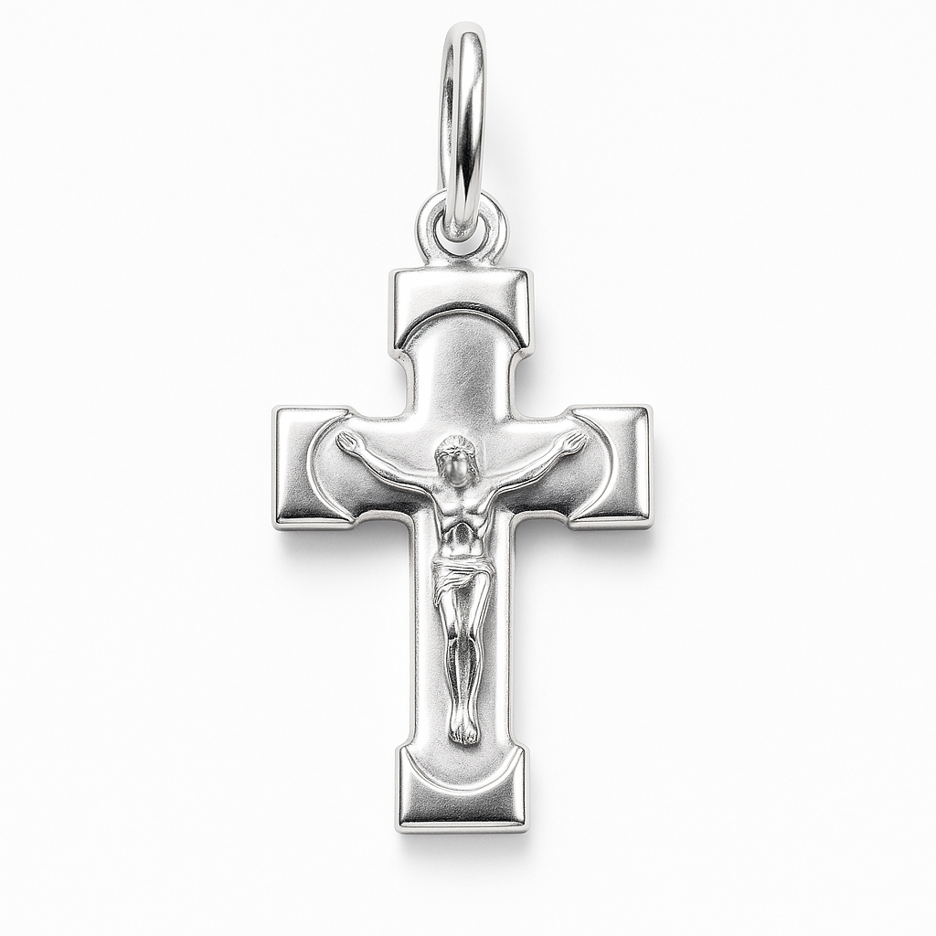 Dije con Cristo de 3cm Plata .925