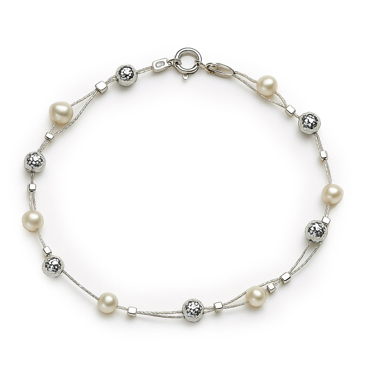 57- Pulsera perlas Plata .925