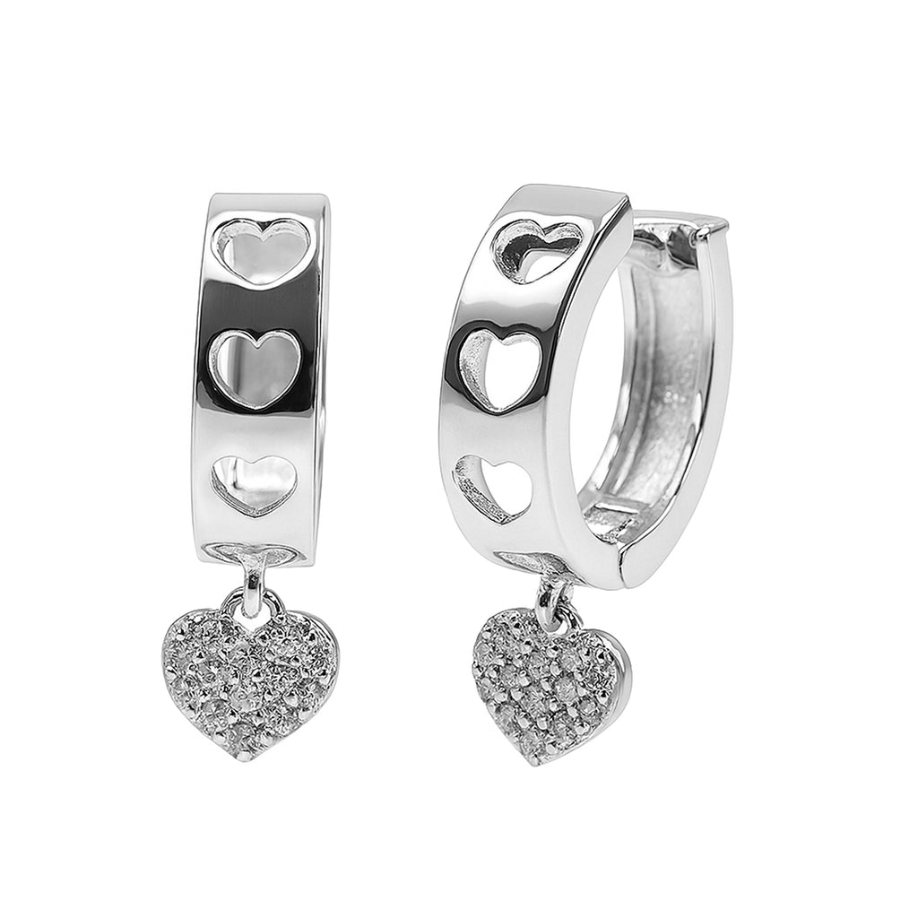 Huggies Corazon Colgante con Micro Circonias Plata .925