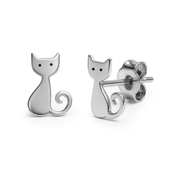Broquel Gato Liso Plata .925