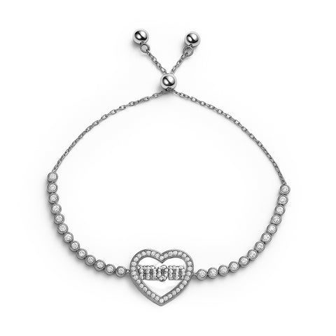58 - Pulsera corazón Plata .925