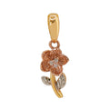 Dije Flor 3 Oros con Micro Circonias Oro 14K