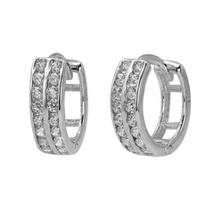 Huggies 2 Lineas de Micro Circonias Oro 10K