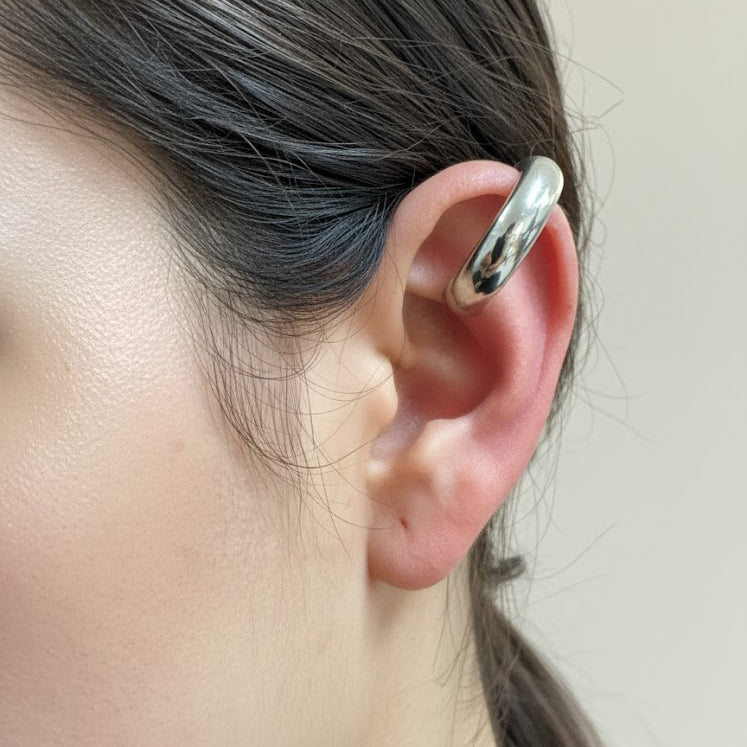 Grapa Estilo Chunky Lisa Plata .925