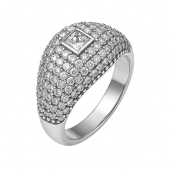 Anillo Inspirado Pan con Micro Circonias Plata .925