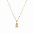 Collar con Circonias Baguette Oro 10K