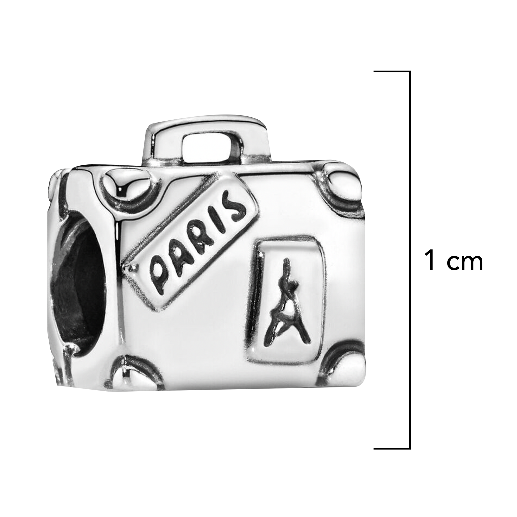 Charm Inspirado Pan 1:1 Maleta Plata .925