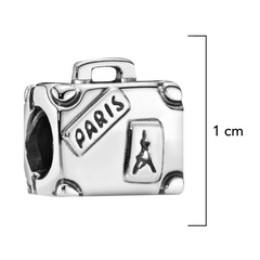 Charm Inspirado Pan 1:1 Maleta Plata .925
