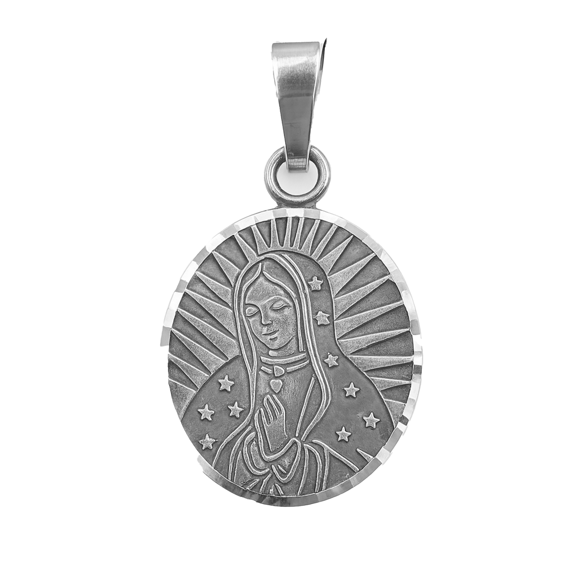 Medalla de la  virgen Plata .925