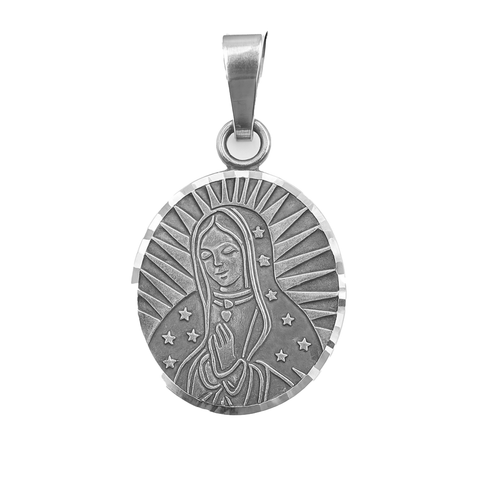 Medalla de la  virgen Plata .925