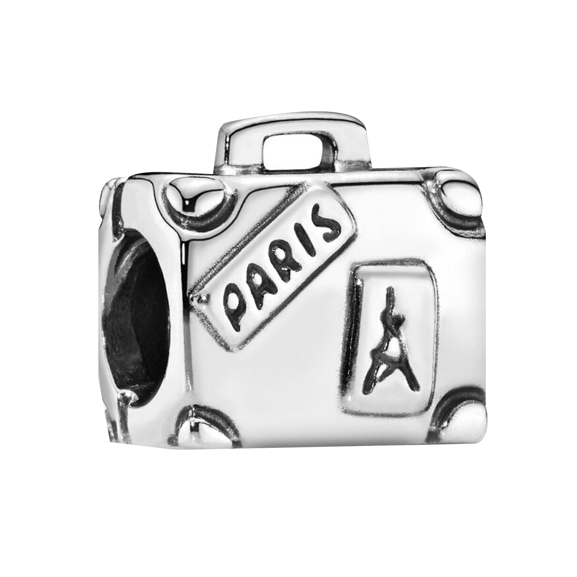 Charm Inspirado Pan 1:1 Maleta Plata .925