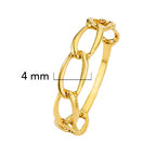 Anillo Eslabones Lisos Oro 10K