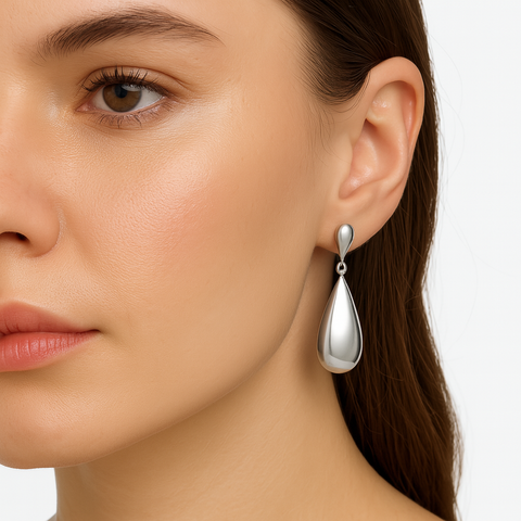 Arete gota Plata .925