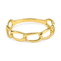 Anillo Eslabones Lisos Oro 10K