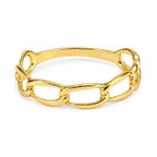 Anillo Eslabones Lisos Oro 10K